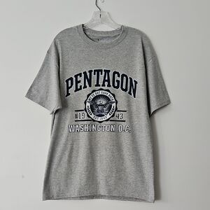 Champion Pentagon Tshirt "We've Got Your Back" Casual Gray Retro Size Large